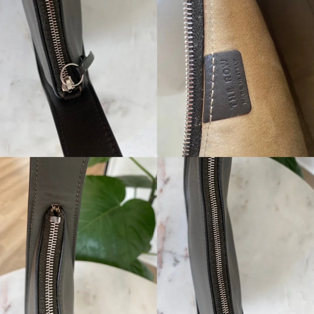 SOLD The Row Olive Green Smooth Leather Half Moon Shoulder Bag - Picture 16 of 16